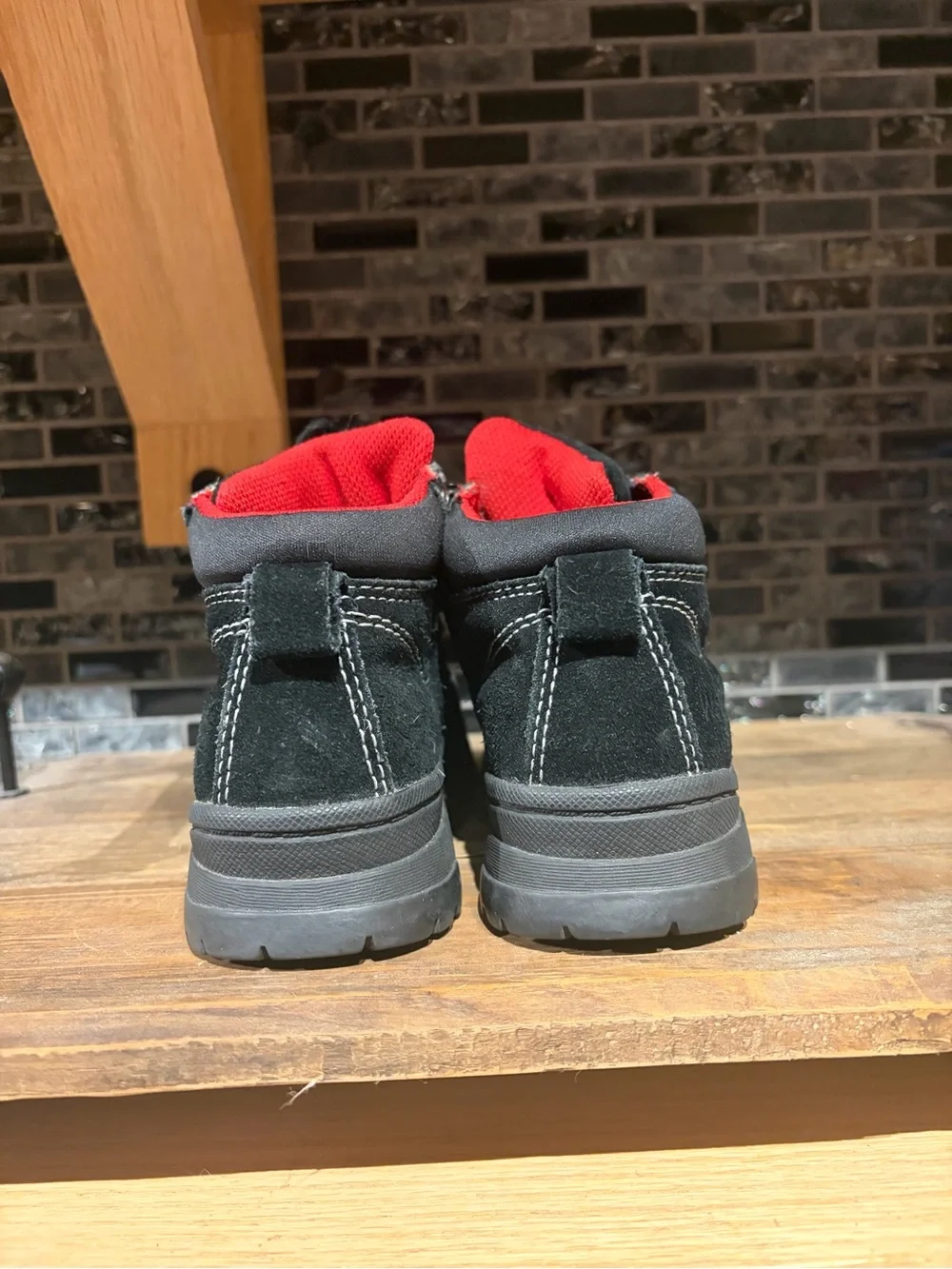 Y2k Weebok by Reebok Black Suede Lace Up Chunky Boots Toddler Size 9